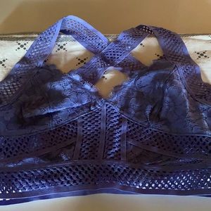 Free People NWT Sitting Pretty Brami- blue egret/S